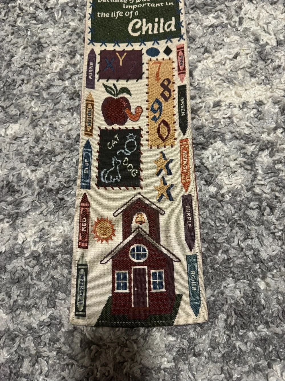 Teacher Schoolhouse Tapestry Wall Hanging “A Hundred Years From Now”